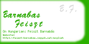 barnabas feiszt business card
