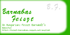 barnabas feiszt business card